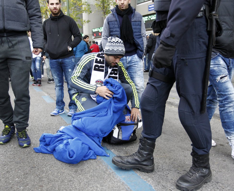 Fuertes medidas de seguridad en torno al Santiago Bernabéu