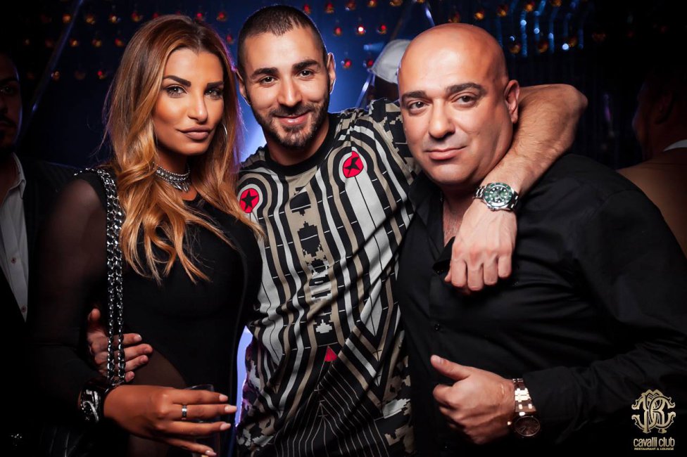 Pictures from Karim Benzemas 28th birthday party in the Cavalli Club in Dubai