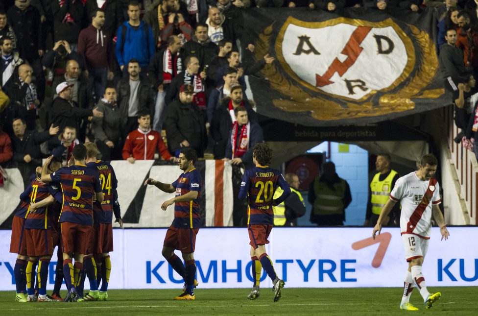Rayo Vallecano-Barcelona en im&aacute;genes