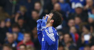 Diego Costa celebra su gol.