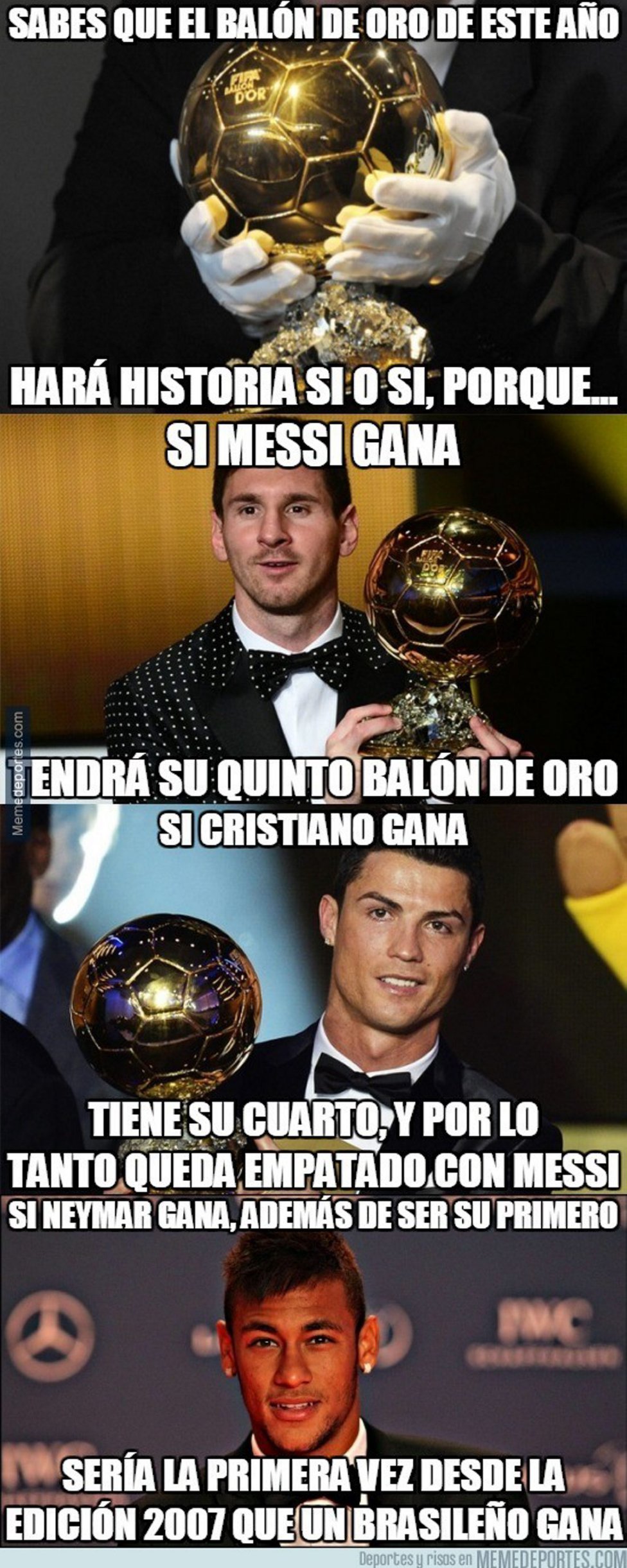 Los mejores memes de la gala del Balón de Oro 2015