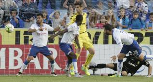 Así marcó Guitián el gol del Zaragoza.