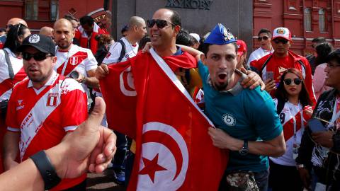 La afición tunecina vive este Mundial de Rusia con especial ilusión. 